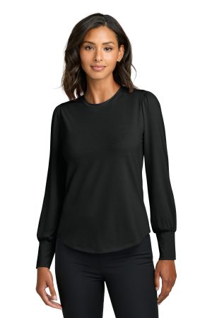 Mercer+Mettle Women's Stretch Jersey Long Sleeve Blouson Top