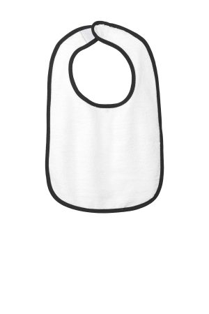 Rabbit Skins Infant Contrast Trim Terry Bib.